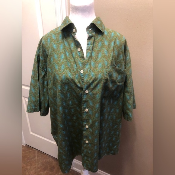 Alan Flusser Casual Button Front Men’s Shirt Size 2XL - Picture 1 of 9